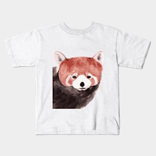 Watercolor Red Panda portrait Kids T-Shirt